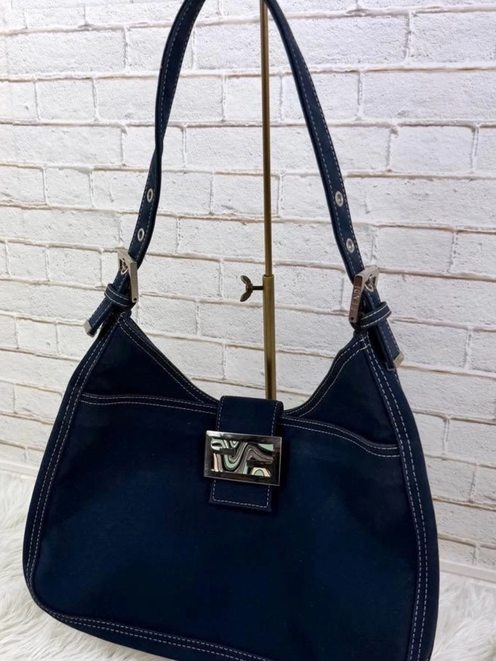 Fendi Denim Mama Baguette vintage handbag. Authentic!! - Picture 3 of 17